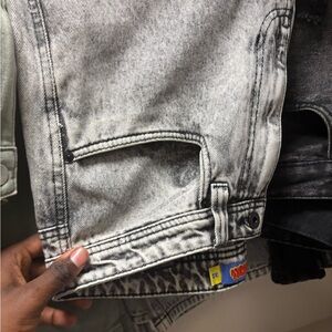 Stylish Black and Gray Denim Jeans